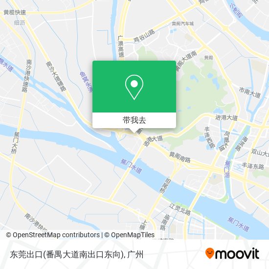 东莞出口(番禺大道南出口东向)地图