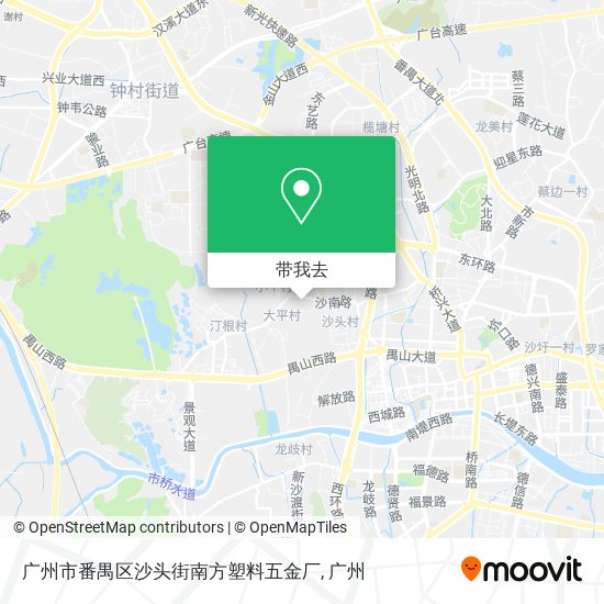 广州市番禺区沙头街南方塑料五金厂地图