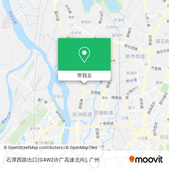 石潭西路出口(G4W2许广高速北向)地图