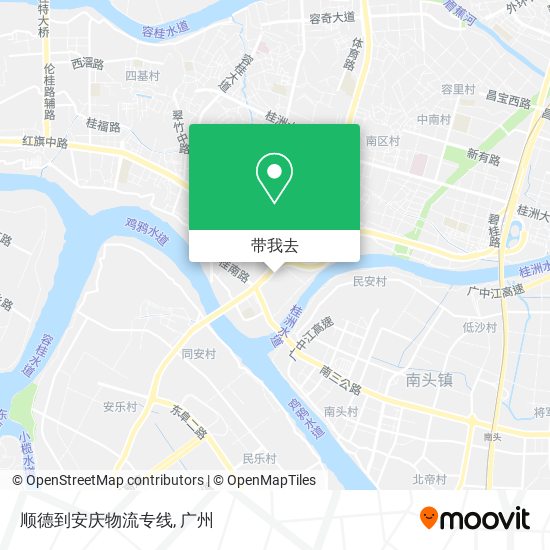 顺德到安庆物流专线地图