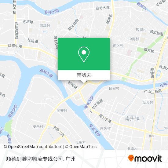 顺德到潍坊物流专线公司地图