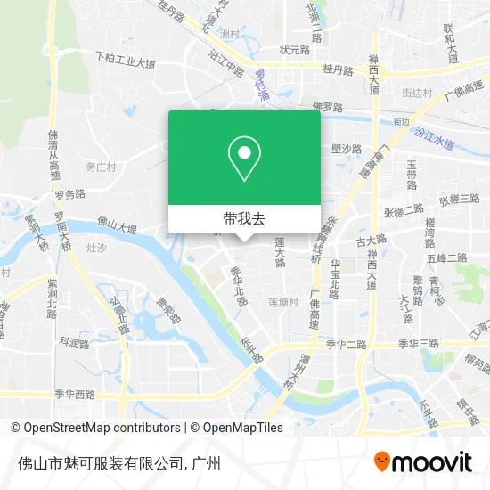佛山市魅可服装有限公司地图