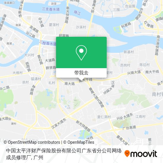 中国太平洋财产保险股份有限公司广东省分公司网络成员修理厂地图