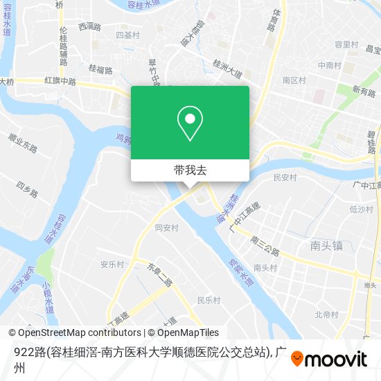 922路(容桂细滘-南方医科大学顺德医院公交总站)地图