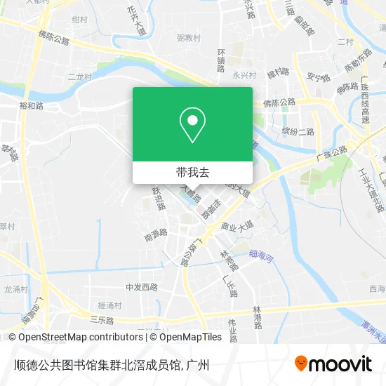 顺德公共图书馆集群北滘成员馆地图