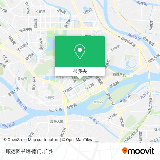 顺德图书馆-南门地图