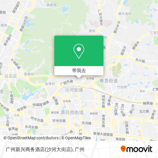 广州新兴商务酒店(沙河大街店)地图