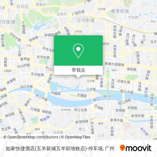 如家快捷酒店(五羊新城五羊邨地铁店)-停车场地图