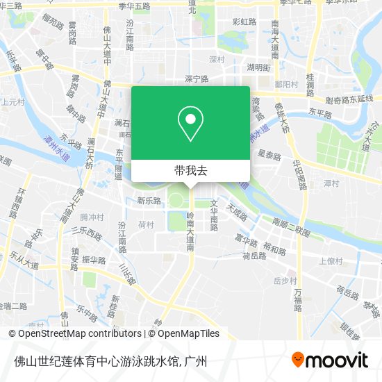 佛山世纪莲体育中心游泳跳水馆地图