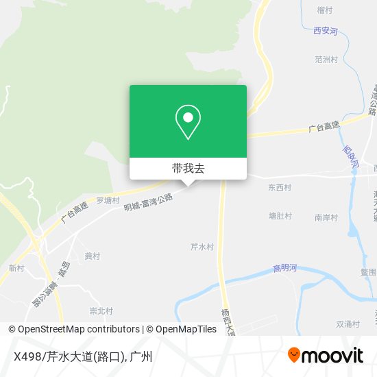 X498/芹水大道(路口)地图