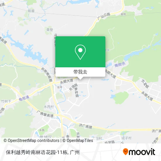 保利越秀岭南林语花园-11栋地图