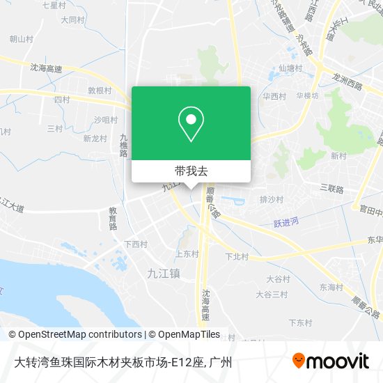 大转湾鱼珠国际木材夹板市场-E12座地图