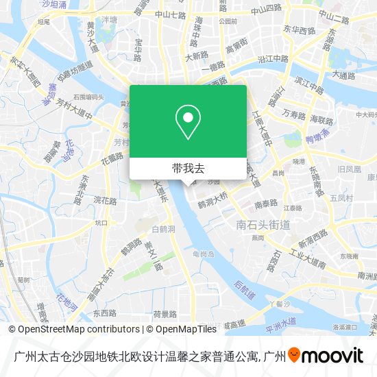 广州太古仓沙园地铁北欧设计温馨之家普通公寓地图