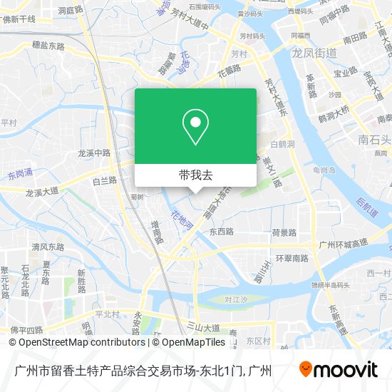 广州市留香土特产品综合交易市场-东北1门地图