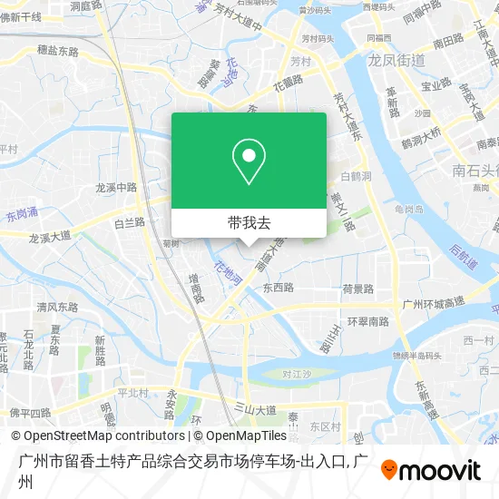 广州市留香土特产品综合交易市场停车场-出入口地图