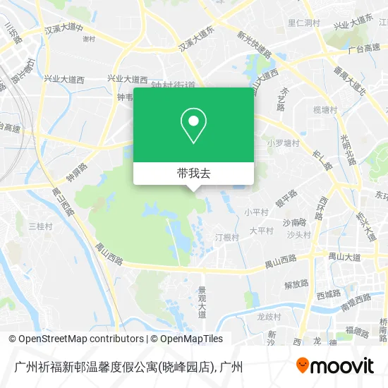 广州祈福新邨温馨度假公寓(晓峰园店)地图