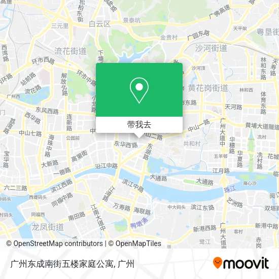 广州东成南街五楼家庭公寓地图