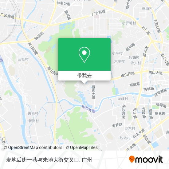 麦地后街一巷与朱地大街交叉口地图