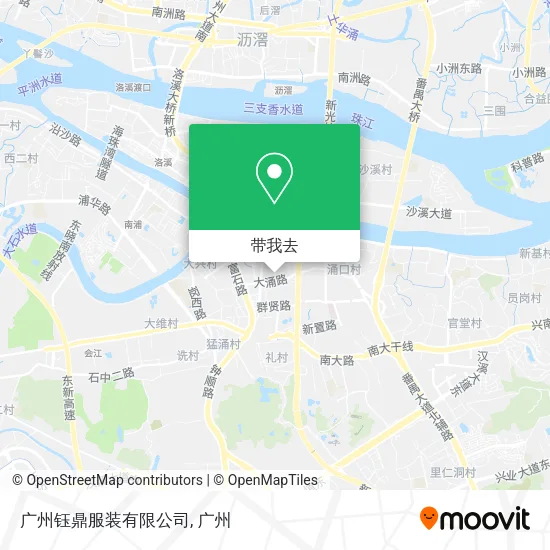 广州钰鼎服装有限公司地图