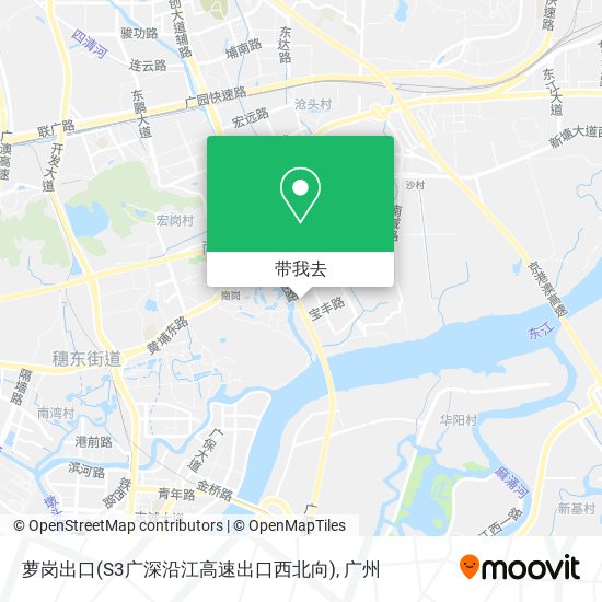萝岗出口(S3广深沿江高速出口西北向)地图