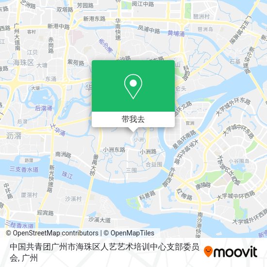 中国共青团广州市海珠区人艺艺术培训中心支部委员会地图