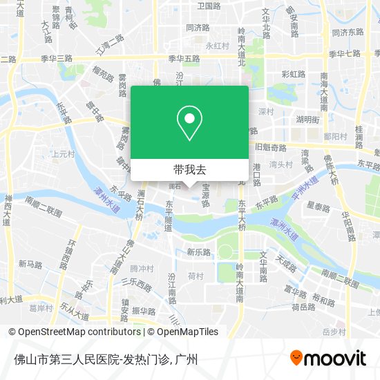 佛山市第三人民医院-发热门诊地图