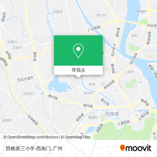 西樵第三小学-西南门地图