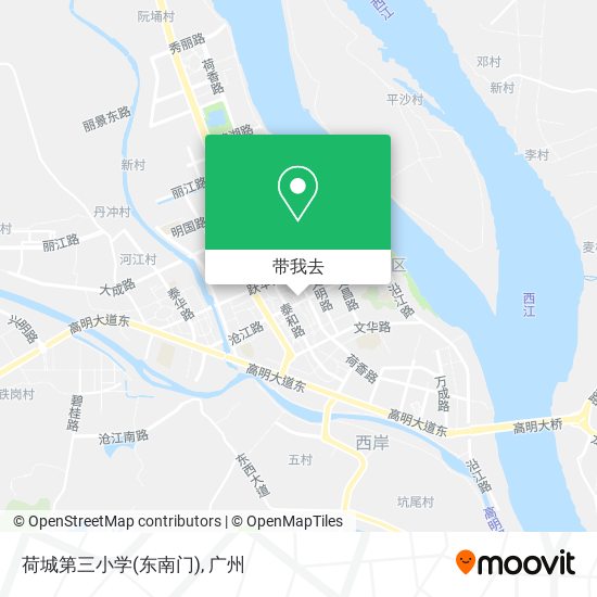 荷城第三小学(东南门)地图