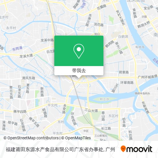 福建莆田东源水产食品有限公司广东省办事处地图