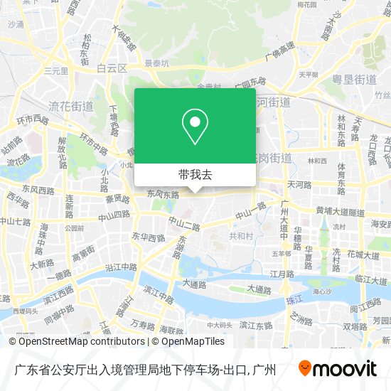 广东省公安厅出入境管理局地下停车场-出口地图