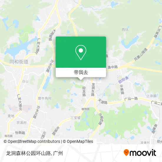 龙洞森林公园环山路地图