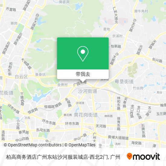 柏高商务酒店广州东站沙河服装城店-西北2门地图