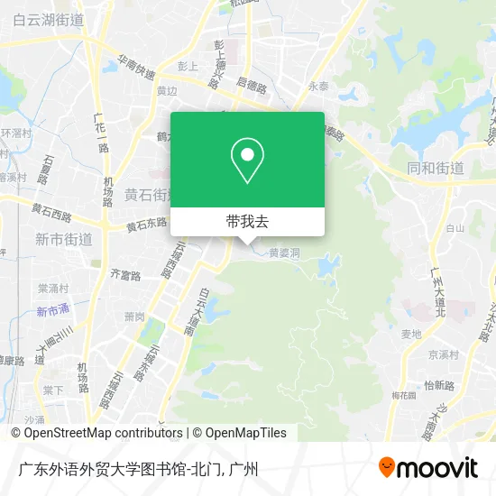 广东外语外贸大学图书馆-北门地图