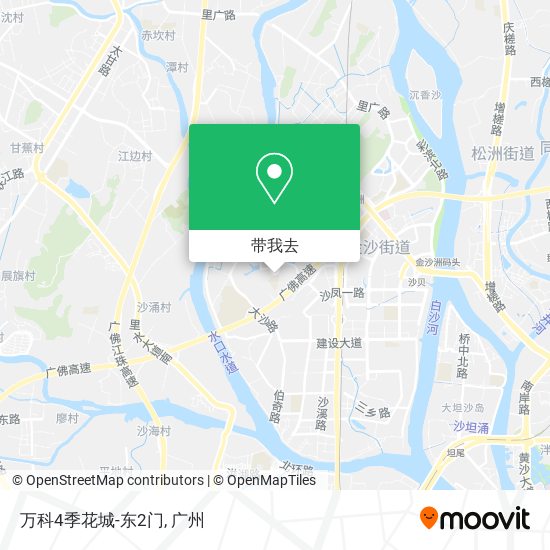 万科4季花城-东2门地图