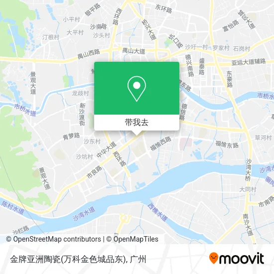 金牌亚洲陶瓷(万科金色城品东)地图