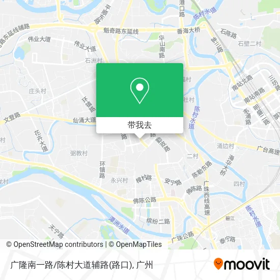 广隆南一路/陈村大道辅路(路口)地图