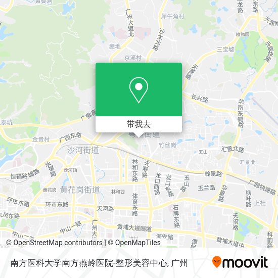 南方医科大学南方燕岭医院-整形美容中心地图
