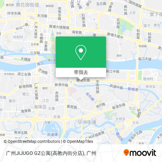 广州JIJUGO GZ公寓(高教内街分店)地图