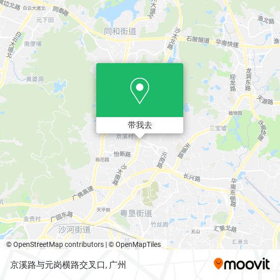 京溪路与元岗横路交叉口地图