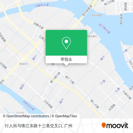 行人街与珠江东路十三巷交叉口地图
