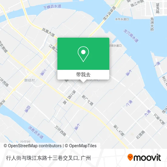 行人街与珠江东路十三巷交叉口地图