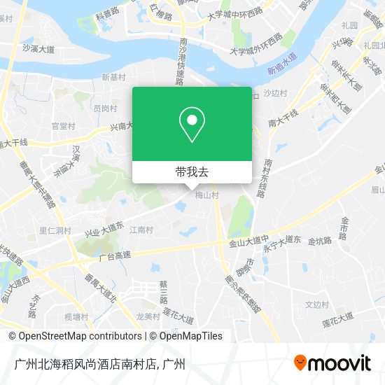 广州北海稻风尚酒店南村店地图