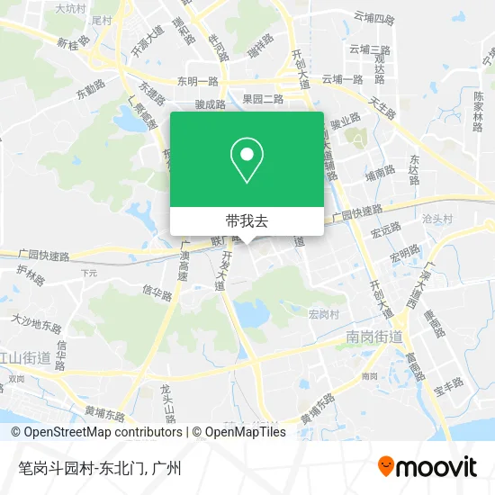 笔岗斗园村-东北门地图