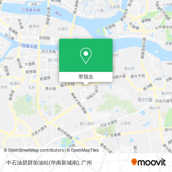 中石油碧辟加油站(华南新城南)地图