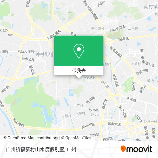 广州祈福新村山水度假别墅地图