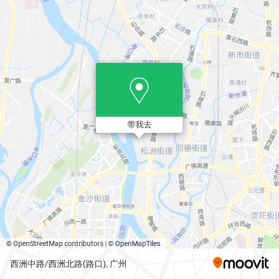 西洲中路/西洲北路(路口)地图