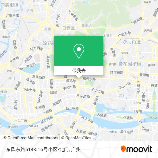 东风东路514-516号小区-北门地图
