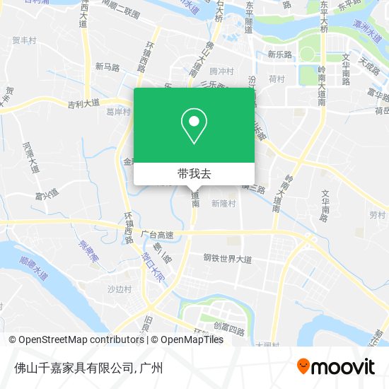 佛山千嘉家具有限公司地图