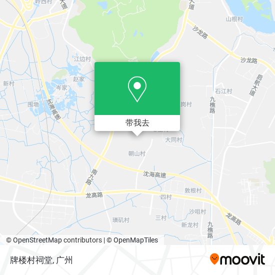 牌楼村祠堂地图