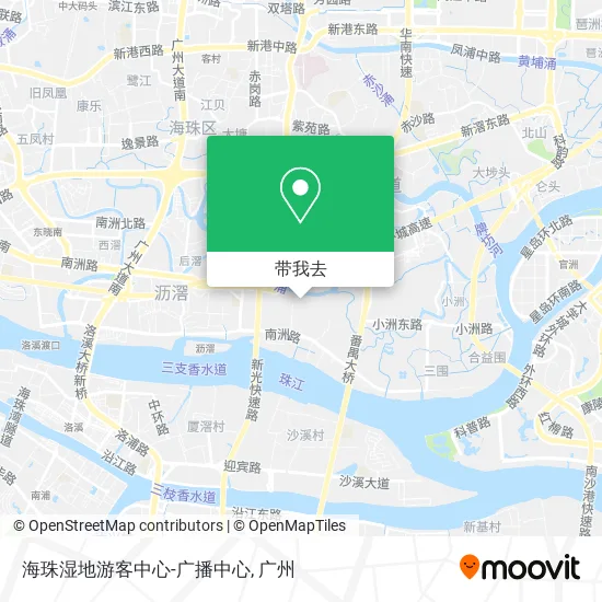 海珠湿地游客中心-广播中心地图